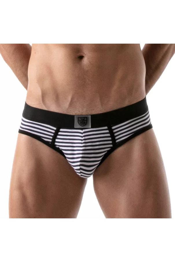 Stripes Push-up bottomless briefs Navy-black