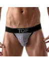 Stripes Push-up jockstraps navy-black