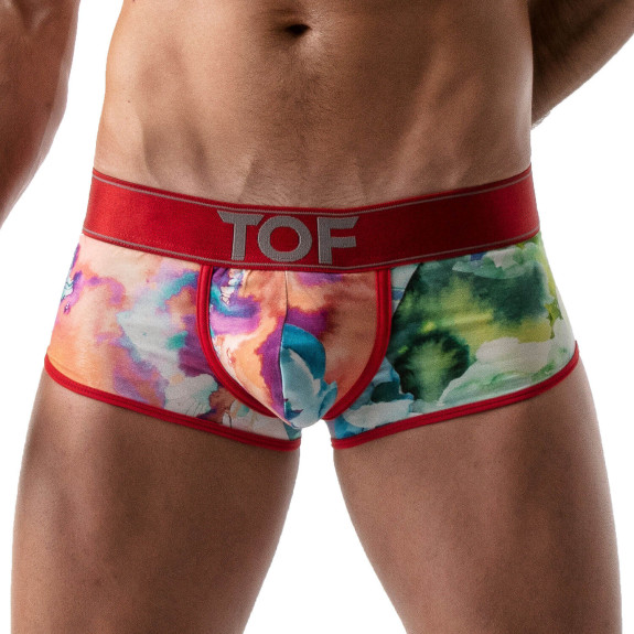 Tie Dye XL Push-up Trunks Red