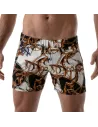 Baroque mid thigh Shorts Gold