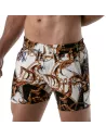 Baroque mid thigh Shorts Gold
