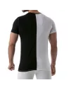 Bicolor t-shirt Black-white