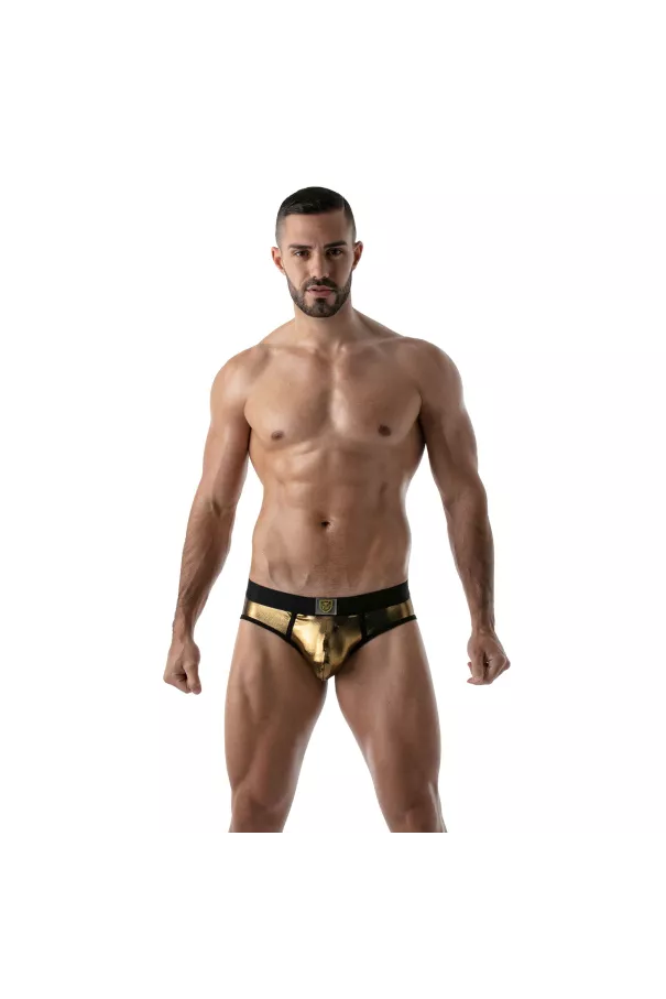 Metal Briefs Golden