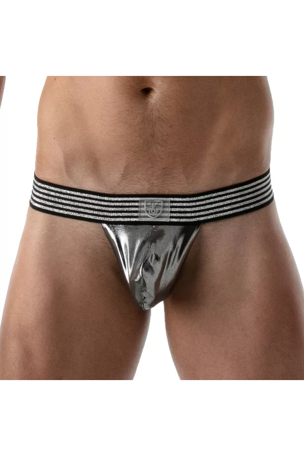 Metal Stringless Thong Silver