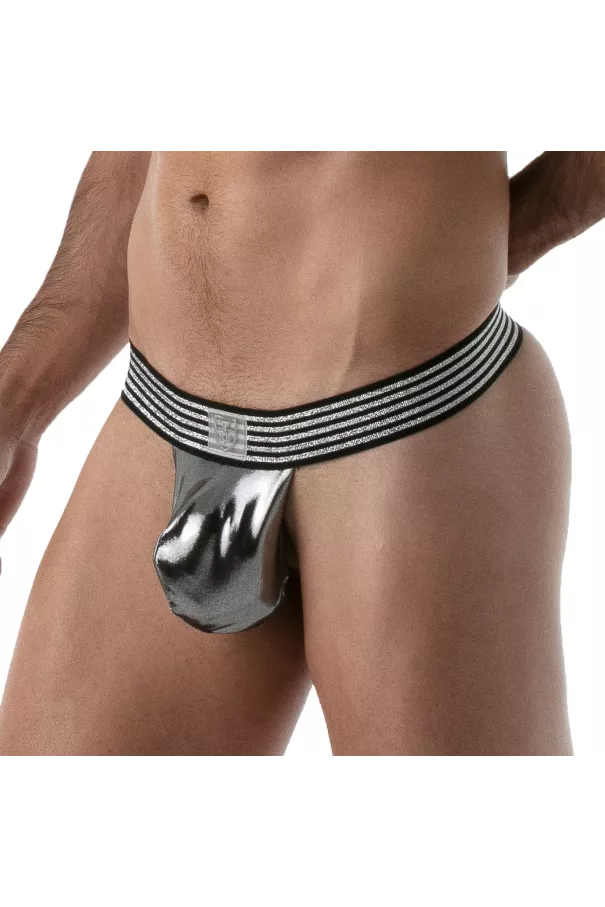 Metal Stringless Thong Silver