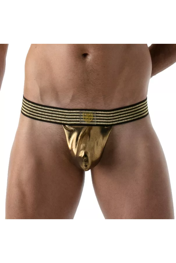 Metal Stringless Thong Golden