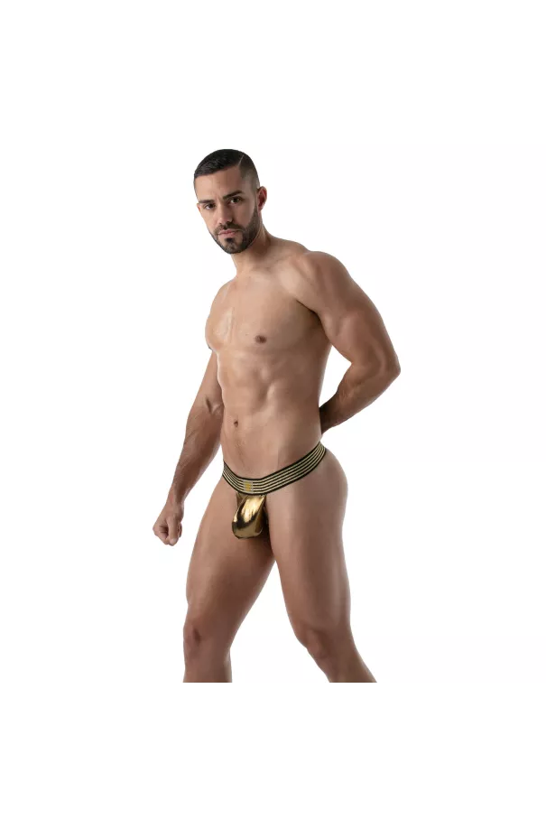 Metal Stringless Thong Golden