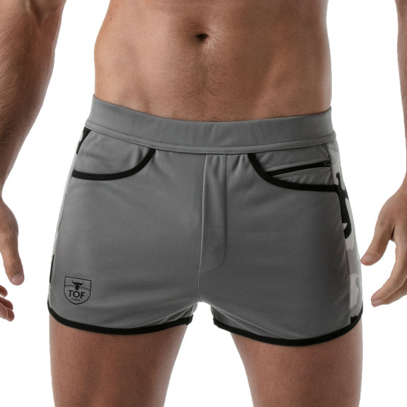 CAMO GYM SHORTS GREY