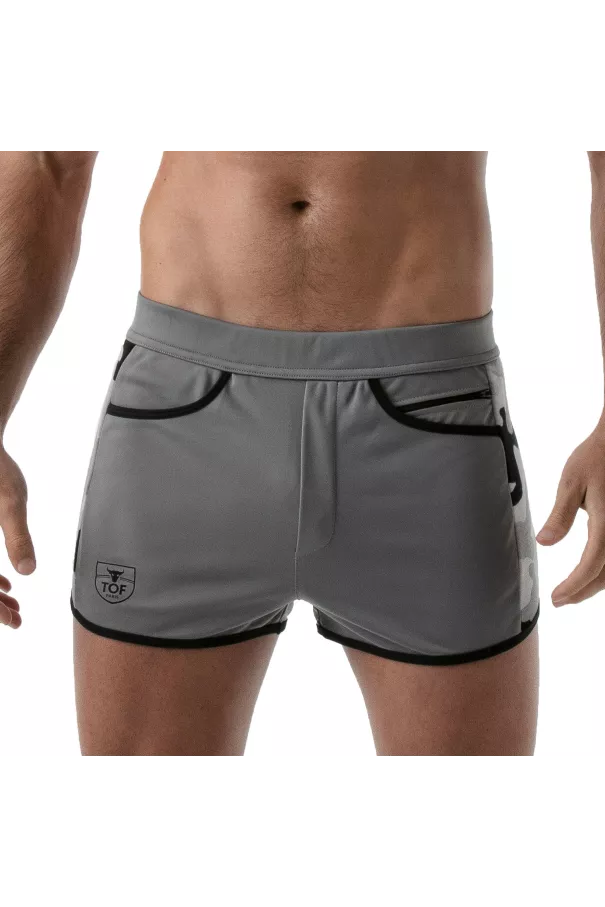 CAMO GYM SHORTS GREY