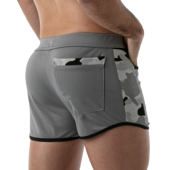 CAMO GYM SHORTS GREY