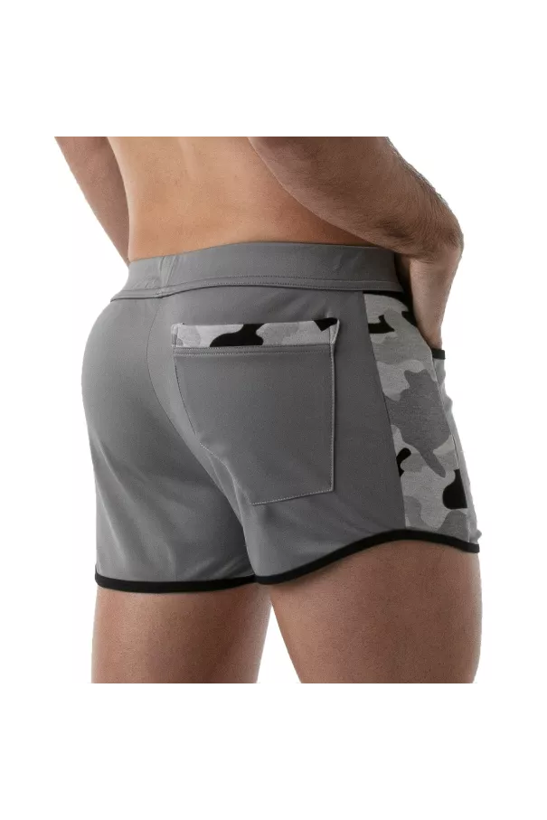 CAMO GYM SHORTS GREY