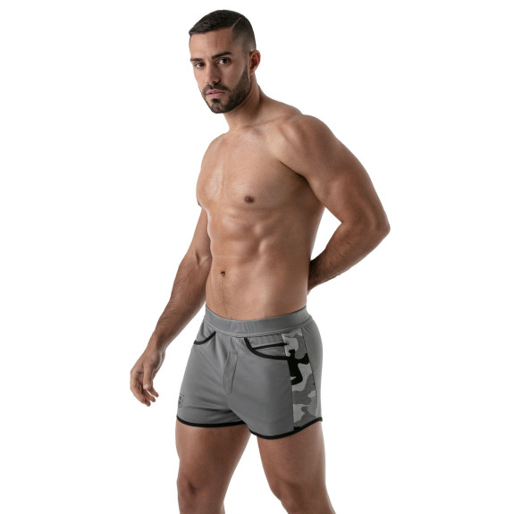 CAMO GYM SHORTS GREY
