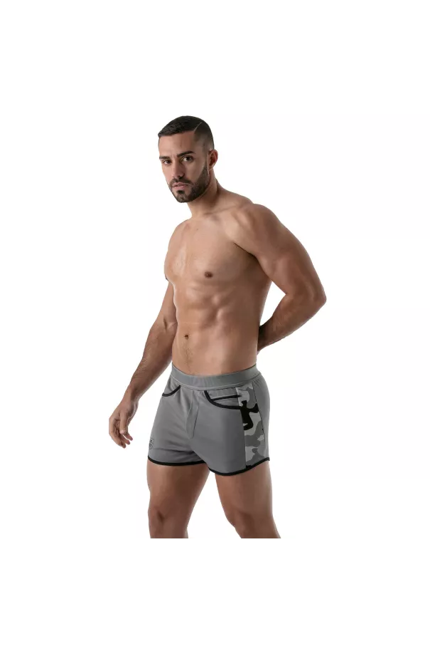CAMO GYM SHORTS GREY