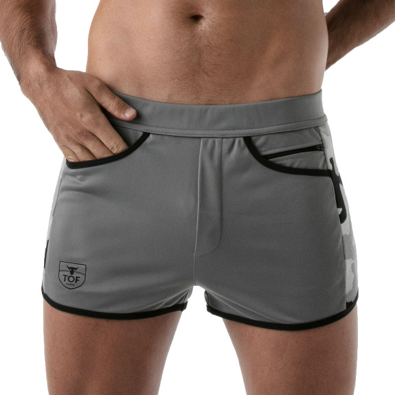 CAMO GYM SHORTS GREY