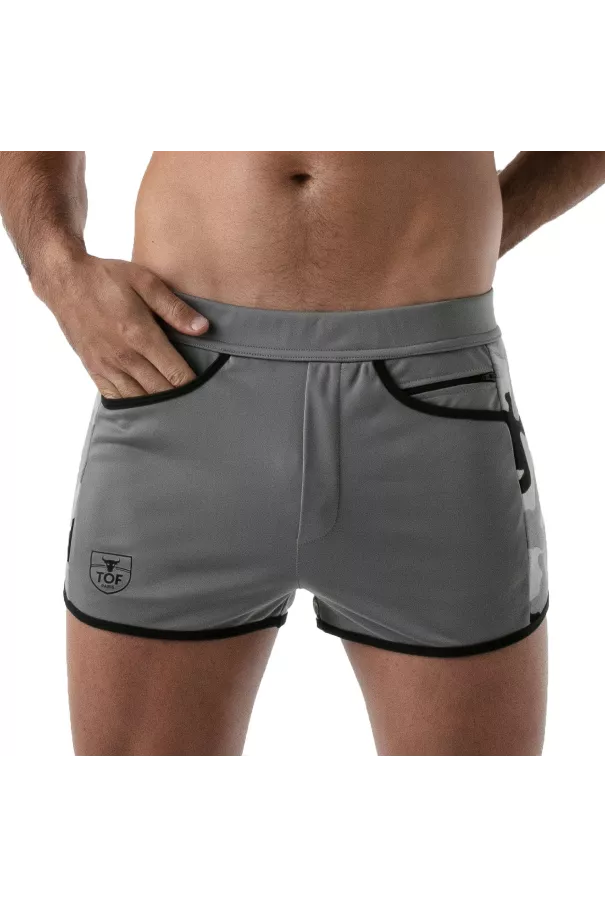 CAMO GYM SHORTS GREY