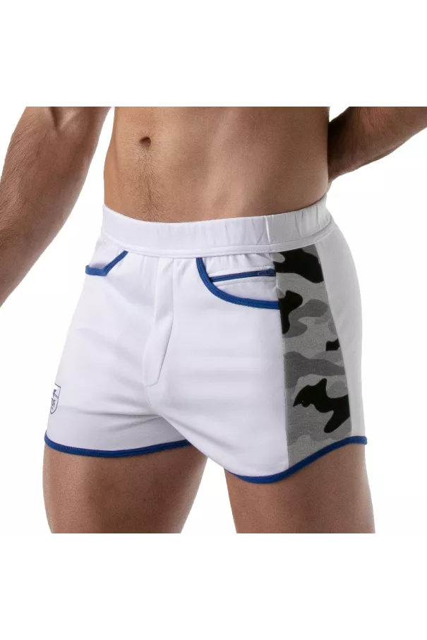 CAMO GYM SHORT WHITE