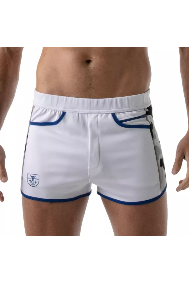 CAMO GYM SHORT WHITE