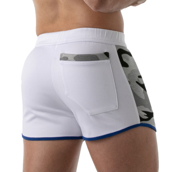 CAMO GYM SHORT WHITE