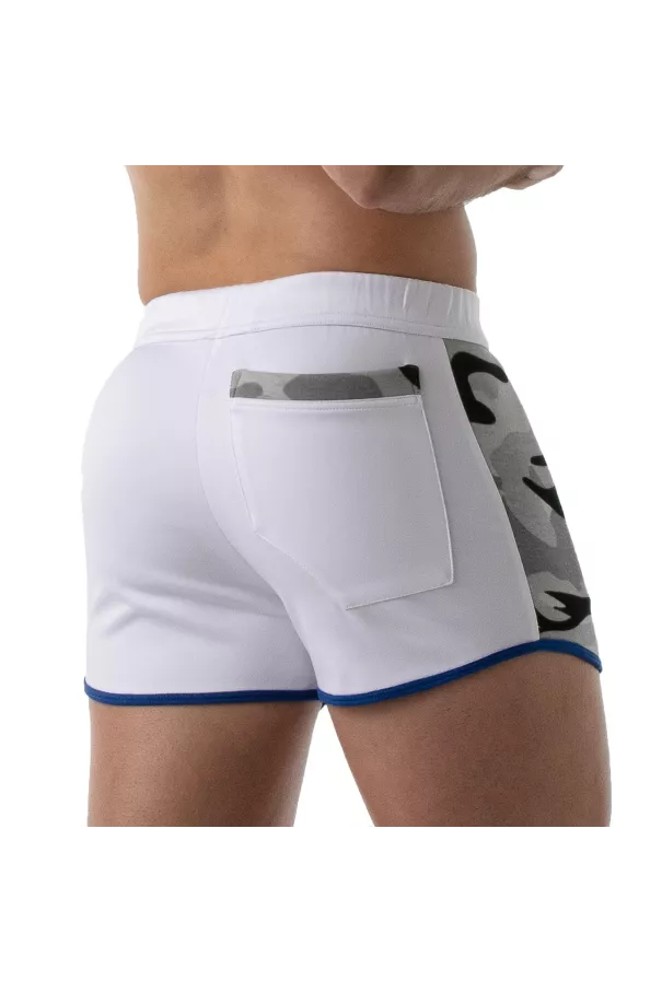 CAMO GYM SHORT WHITE