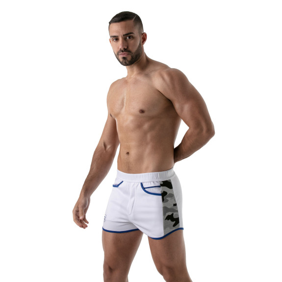 CAMO GYM SHORT WHITE