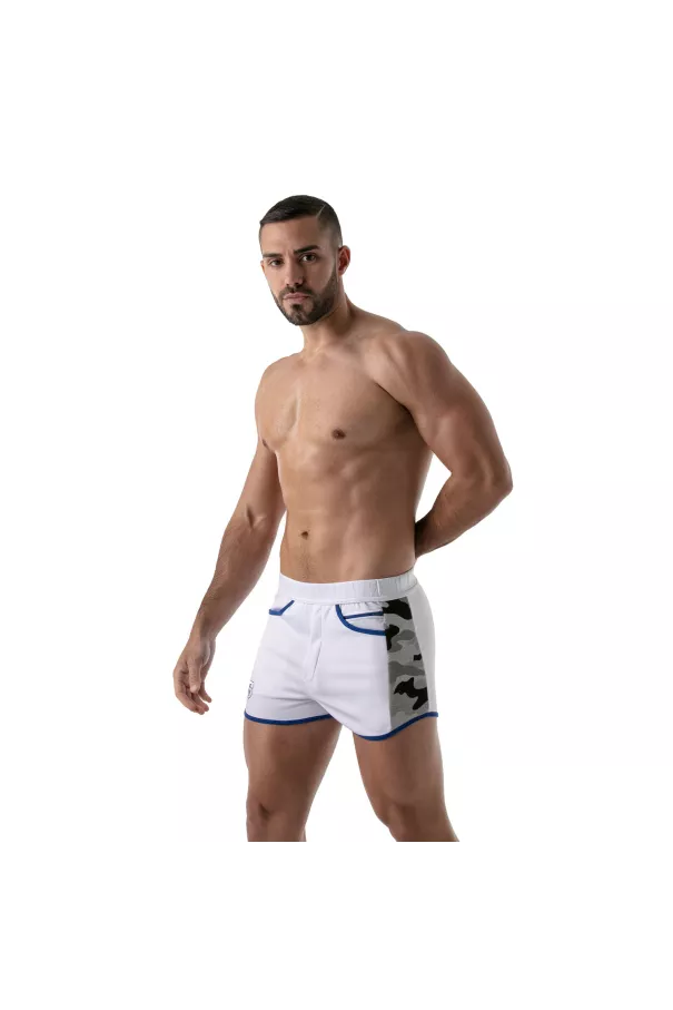 CAMO GYM SHORT WHITE