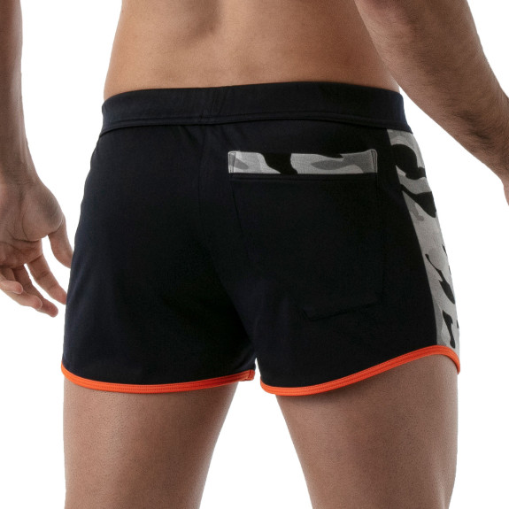 CAMO GYM SHORTS  NAVY