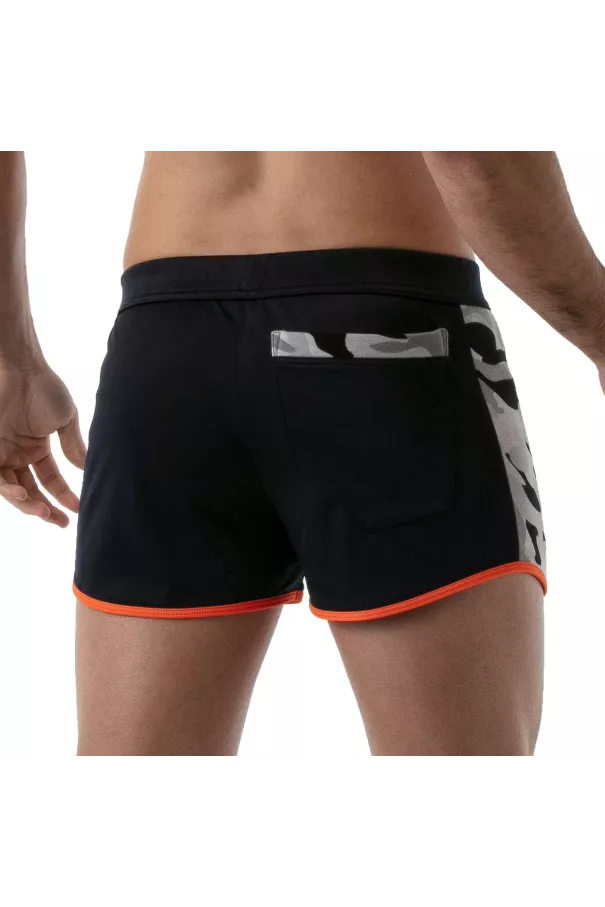 CAMO GYM SHORTS  NAVY