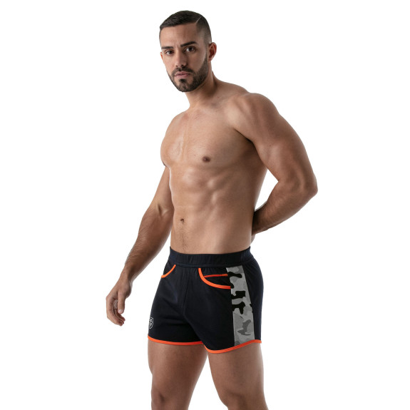 CAMO GYM SHORTS  NAVY