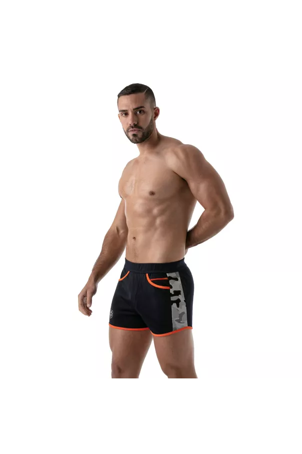 CAMO GYM SHORTS  NAVY
