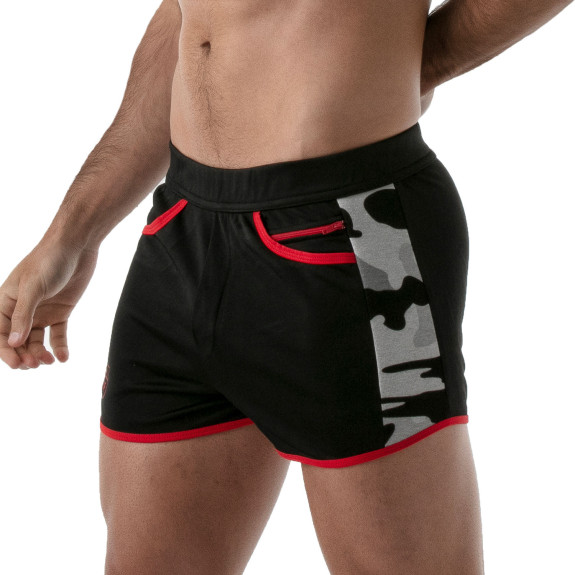 CAMO GYM SHORTS BLACK