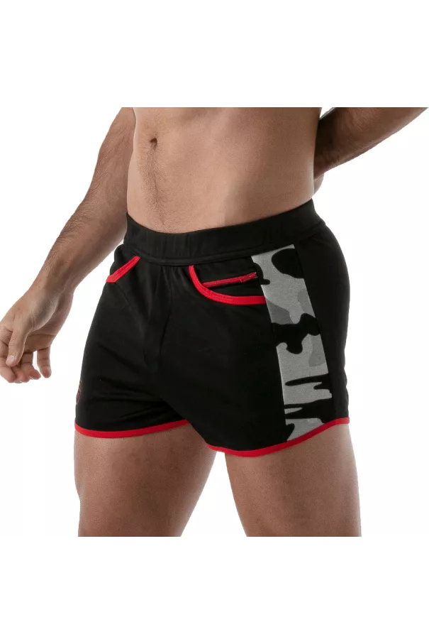 CAMO GYM SHORTS BLACK
