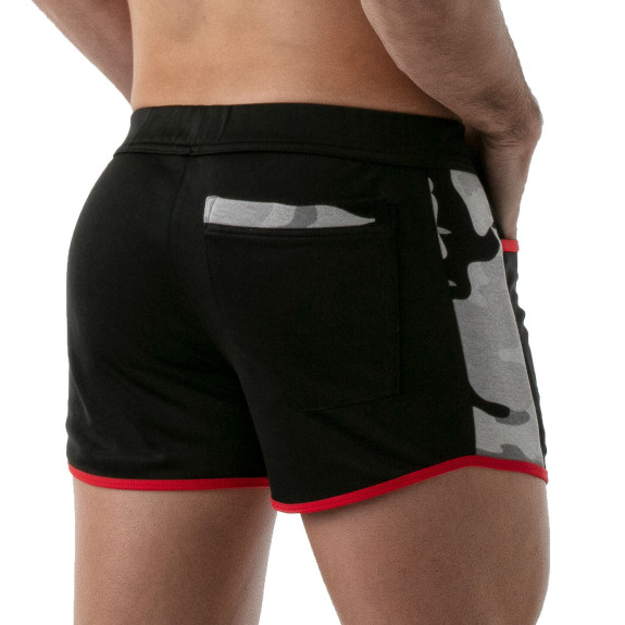 CAMO GYM SHORTS BLACK