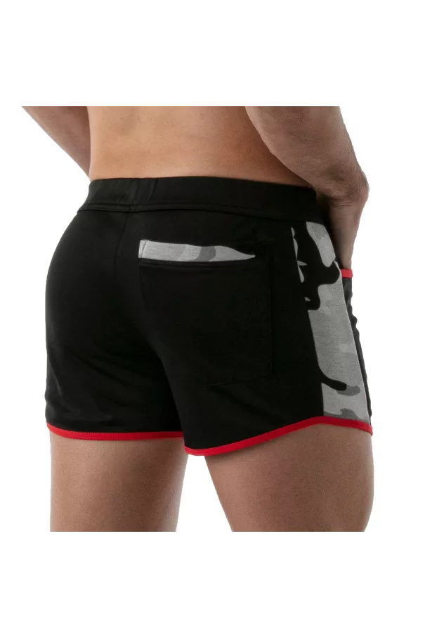 CAMO GYM SHORTS BLACK
