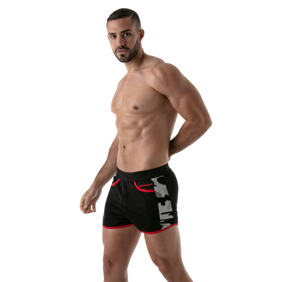 CAMO GYM SHORTS BLACK