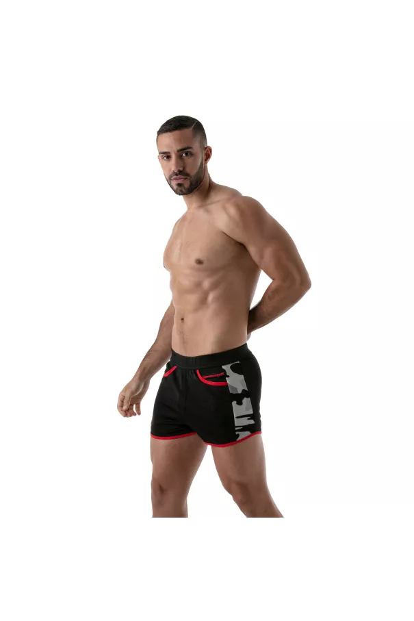 CAMO GYM SHORTS BLACK