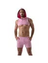 Paris Hoodie Harness Pink with a paris short pink