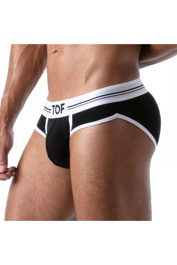 French Brief for Men Black - High-Cut Style and Comfort by TOF Paris