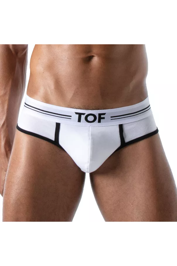 French Brief for Men White - High-Cut Style and Comfort by TOF Paris
