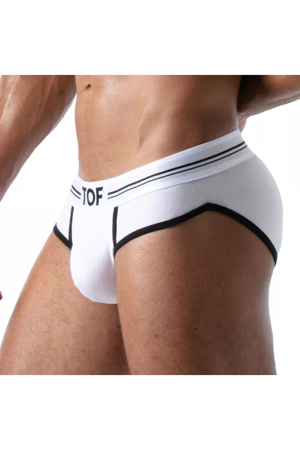 French Brief for Men White - High-Cut Style and Comfort by TOF Paris
