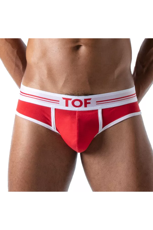 French Brief for Men Red - High-Cut Style and Comfort by TOF Paris