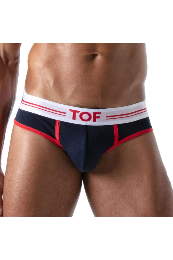 French Brief for Men Navy - High-Cut Style and Comfort by TOF Paris