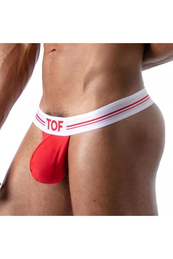 Stringless Thong for Men Red - Sexy and Comfortable by TOF Paris