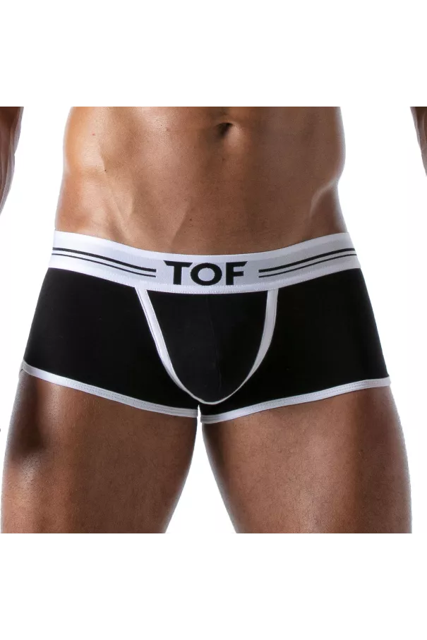 Boxer French Black - Men's Cotton Trunks and Shorties | TOF Paris