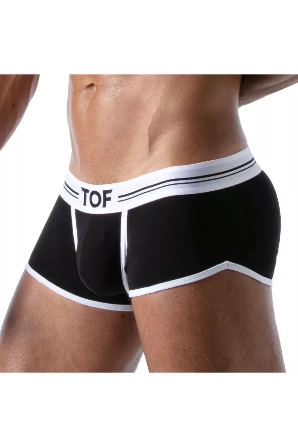 Boxer French Black - Men's Cotton Trunks and Shorties | TOF Paris