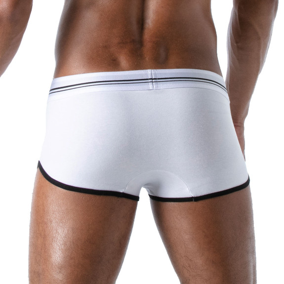 Boxer French White - Men's Cotton Trunks and Shorties | TOF Paris