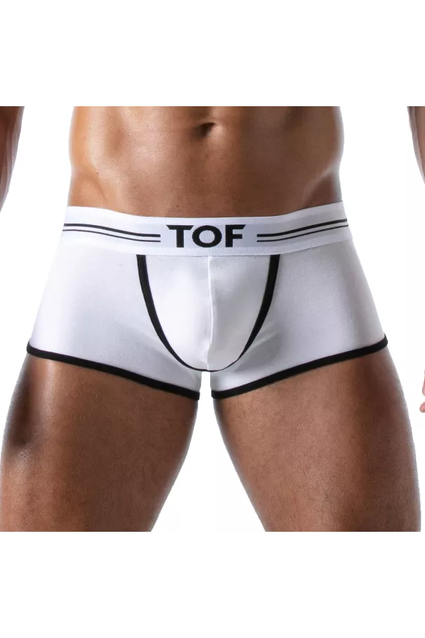 Boxer French White - Men's Cotton Trunks and Shorties | TOF Paris