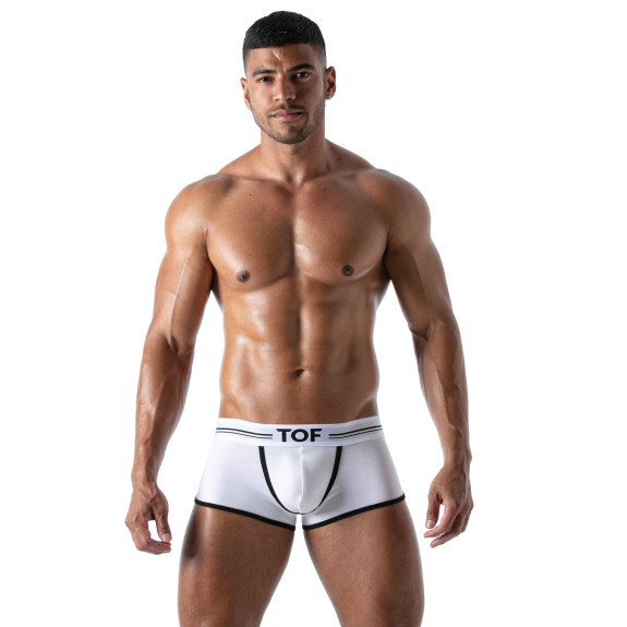 Boxer French White - Men's Cotton Trunks and Shorties | TOF Paris