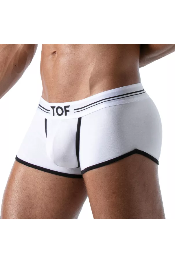 Boxer French White - Men's Cotton Trunks and Shorties | TOF Paris