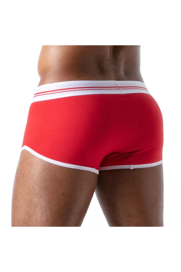 Boxer French Red - Men's Cotton Trunks and Shorties | TOF Paris