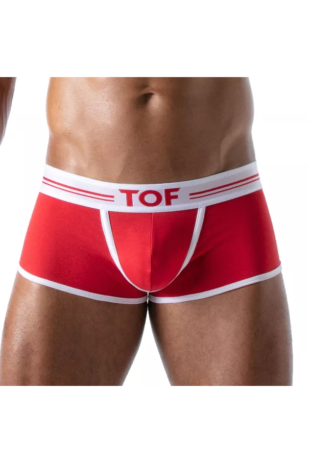 Boxer French Red - Men's Cotton Trunks and Shorties | TOF Paris